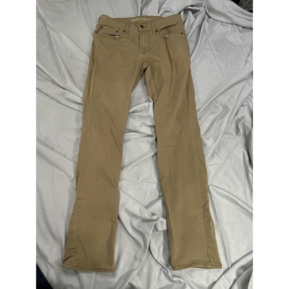 Old Navy Jeans Mens 31x32 Beige Slim Straight Stretch Twill Denim Khaki Casual